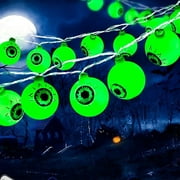 Nilvkv Halloween Lighting Halloween Ghost Eye Led String Light Battery Box Courtyard Party Horror Ghost House Decoration Ghost Eye Light String